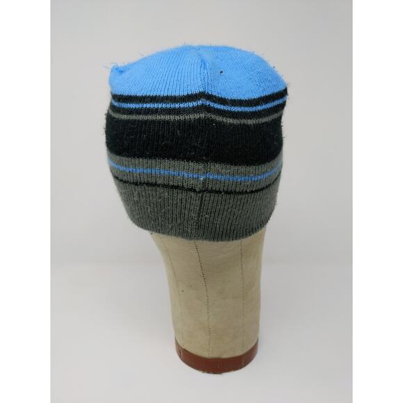 Youth Boys DC Comics Beanie Hat Striped Blue Black Gray Graphic Logo SEE DESC - Picture 6 of 10